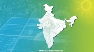 A map of India showing different states with varying solar policies and subsidies for installations.